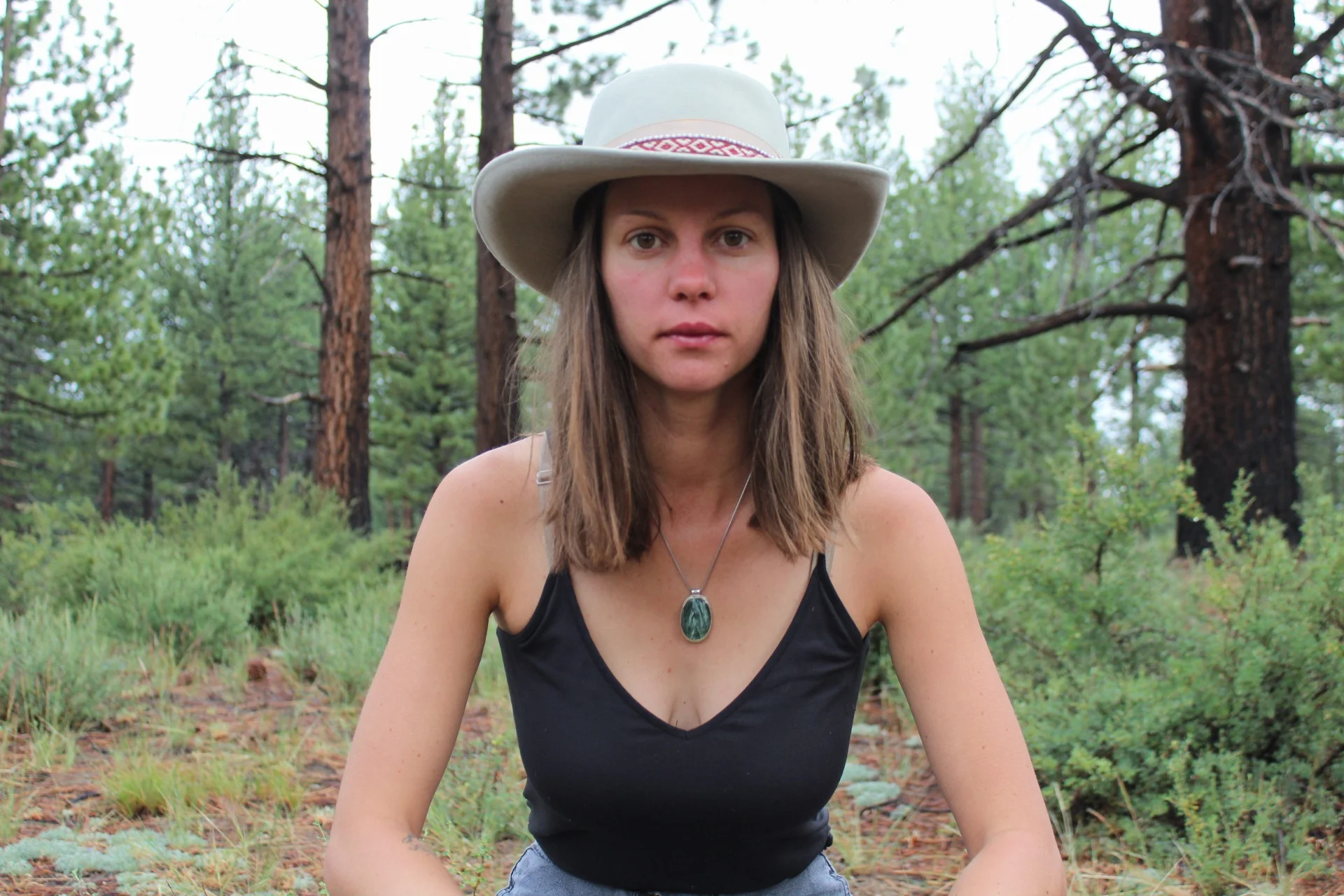 Handcrafted Artisan Jewelry ~ Large Seraphinite + Spiral of Life ~ Sterling Silver Necklace ~ All Goods From The Woods ~ Made in California