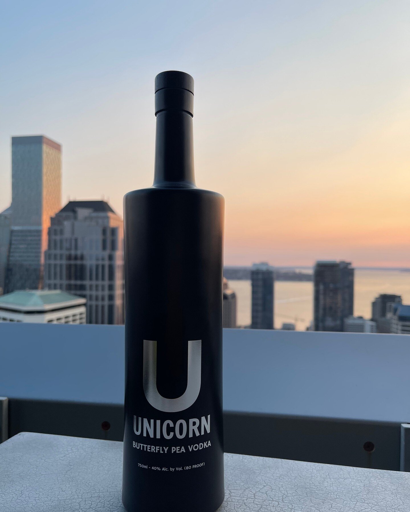 Cheers to sunsets on rooftops and cheers to Fridays⁠
⁠
Shop now at UnicornDistillery.com #linkinbio⁠
⁠
#sunset #friday #fridaymood #vodka #seattle #city #skyline