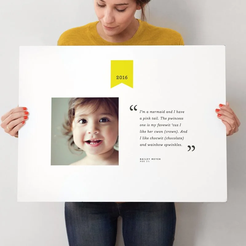 Quote of the Year Child Photo Art, Minted.com