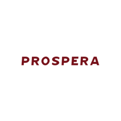 Black silhouette of a boss or king figure with the word 'PROSPERA' in red capital letters beneath it.
