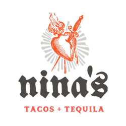 Logo of Hino's Tacos & Tequila with a stylized heart, guitar, and musical note above the name.