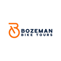 Bozeman Bike Tours logo with orange and blue text and graphics.