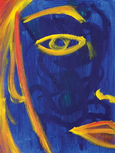 Blue Woman, 2004, 9X12 inches, Acrylic on Canvas