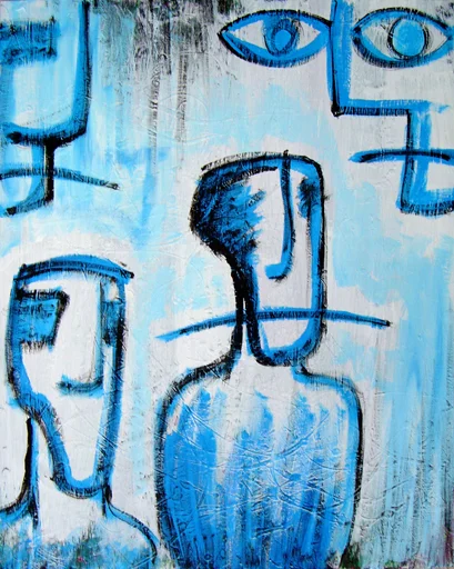 Watchers, 2004, 18X24 inches, Acrylic on Canvas