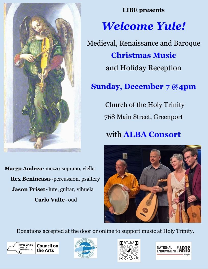 Welcome Yule! Christmas Concert Sunday Dec. 7th @ 4pm