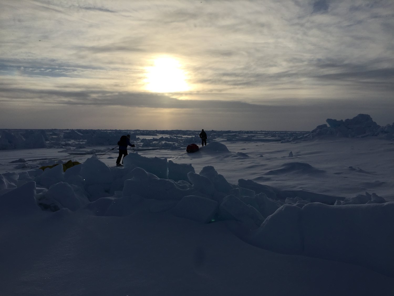 Sunset at the North Pole.