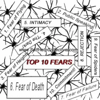 Fear of public speaking is number two on the list of the things people are frightened of. Image courtesy of SelfHelpCollective