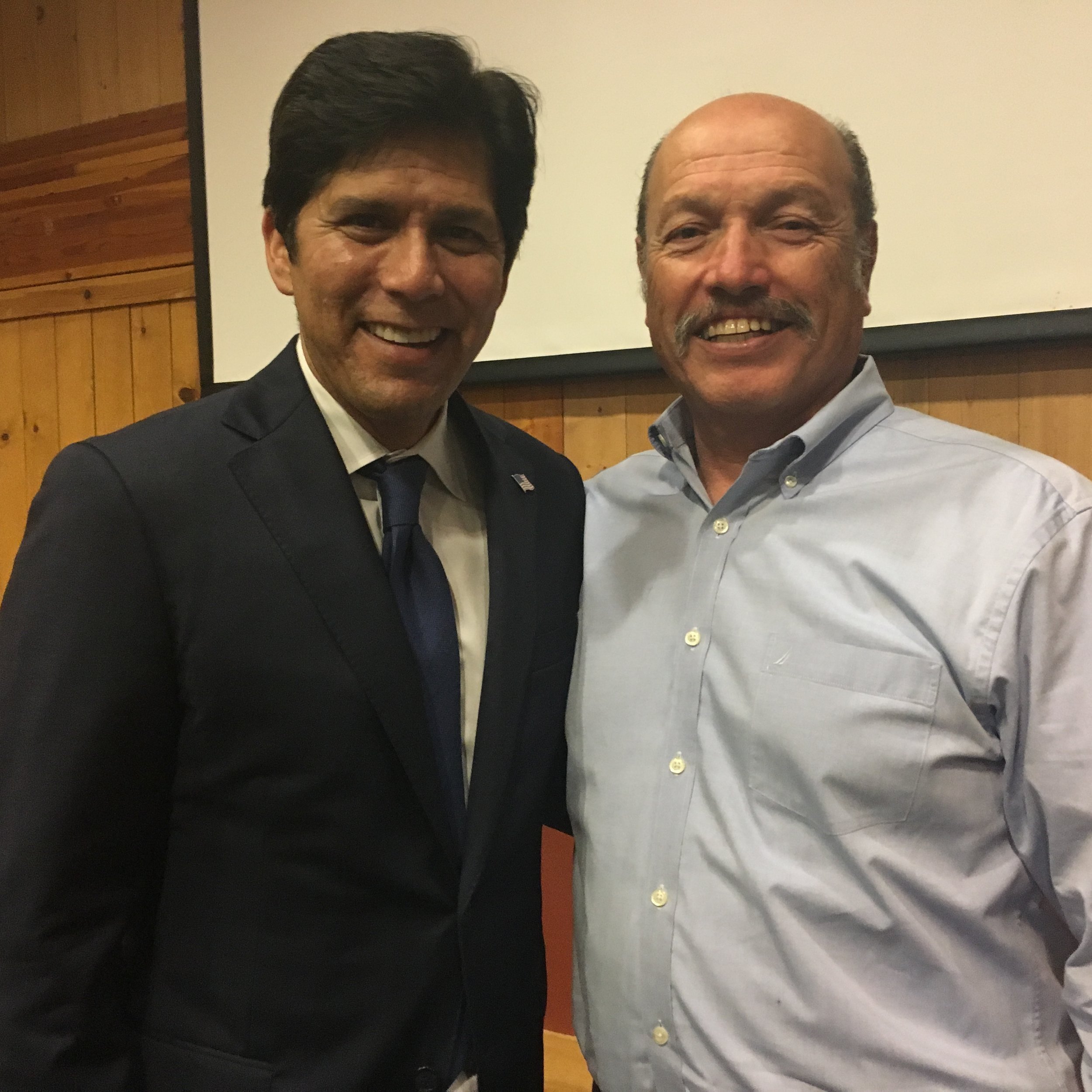 Tony with President pro Tempore of the California State Senate Kevin de Leon