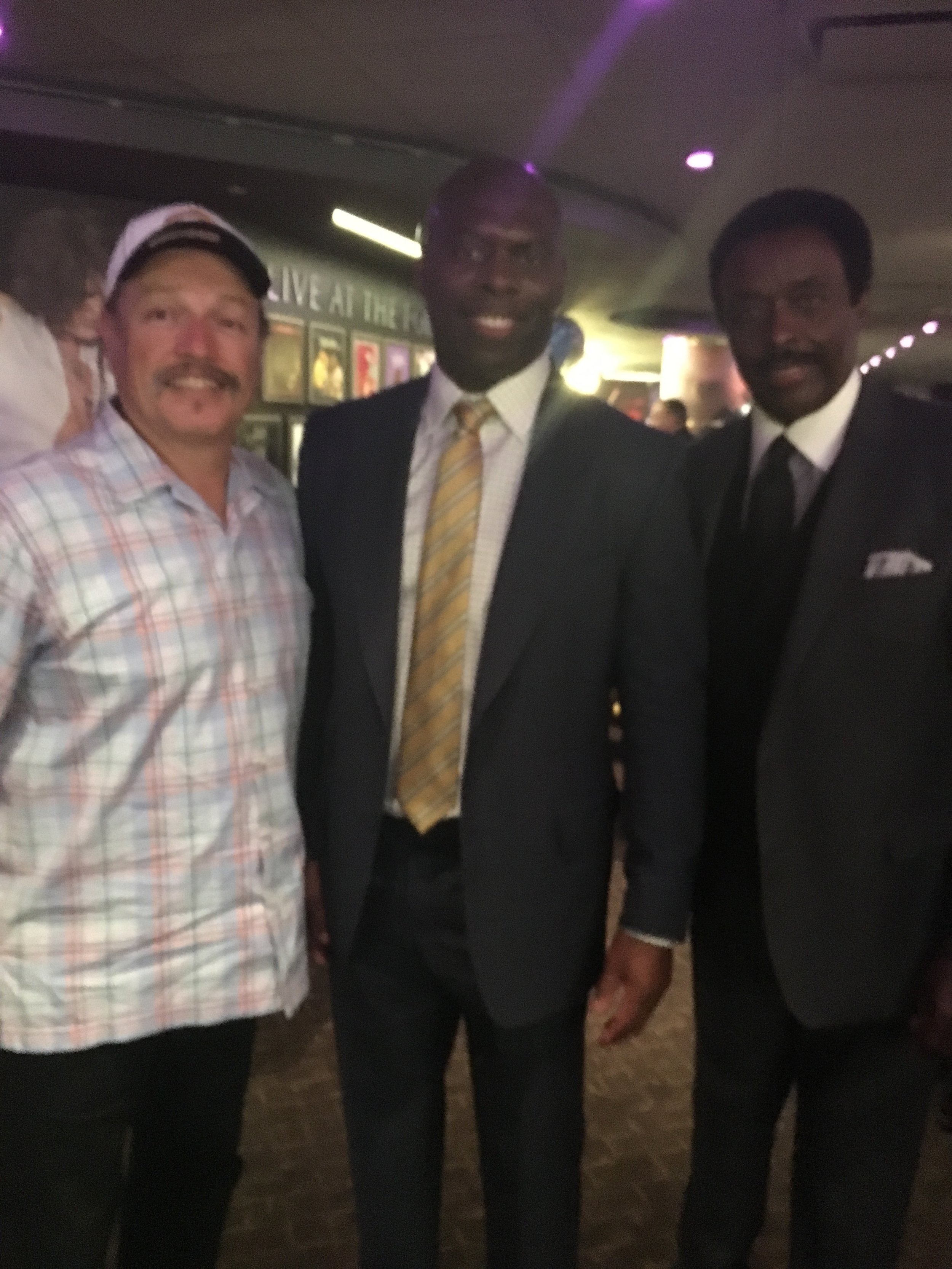 Tony with San Diego Chargers coach Anthony Lynn and CBS newscaster Jim Hill