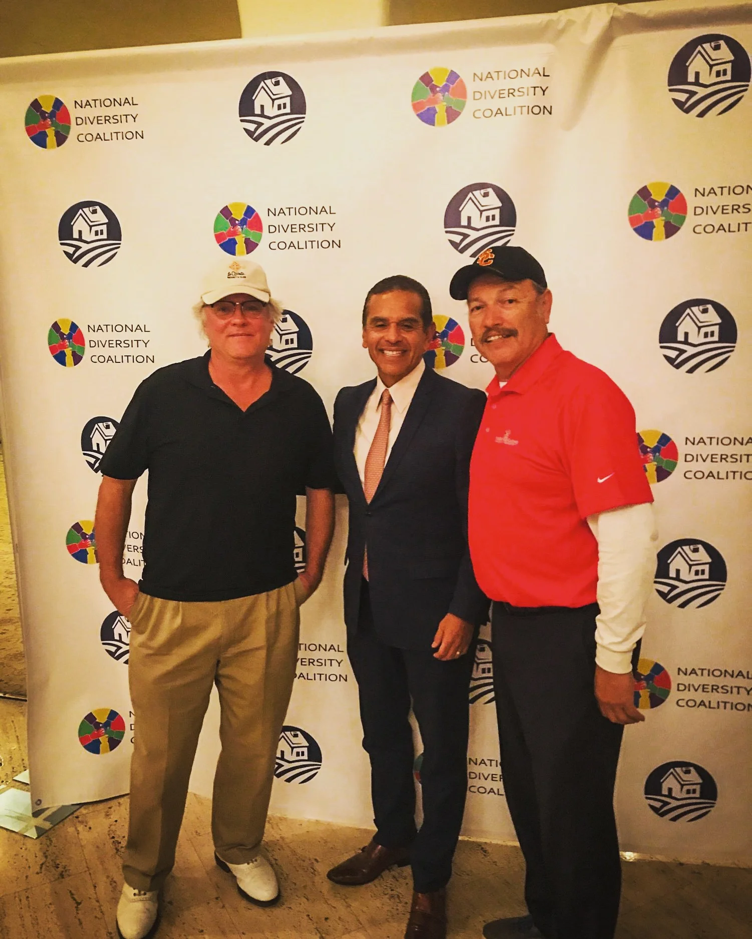 Tony with former LA City Mayor Antonio Villaraigosa and Ken LaBlanc at the National Diversity Coalition fundraiser.