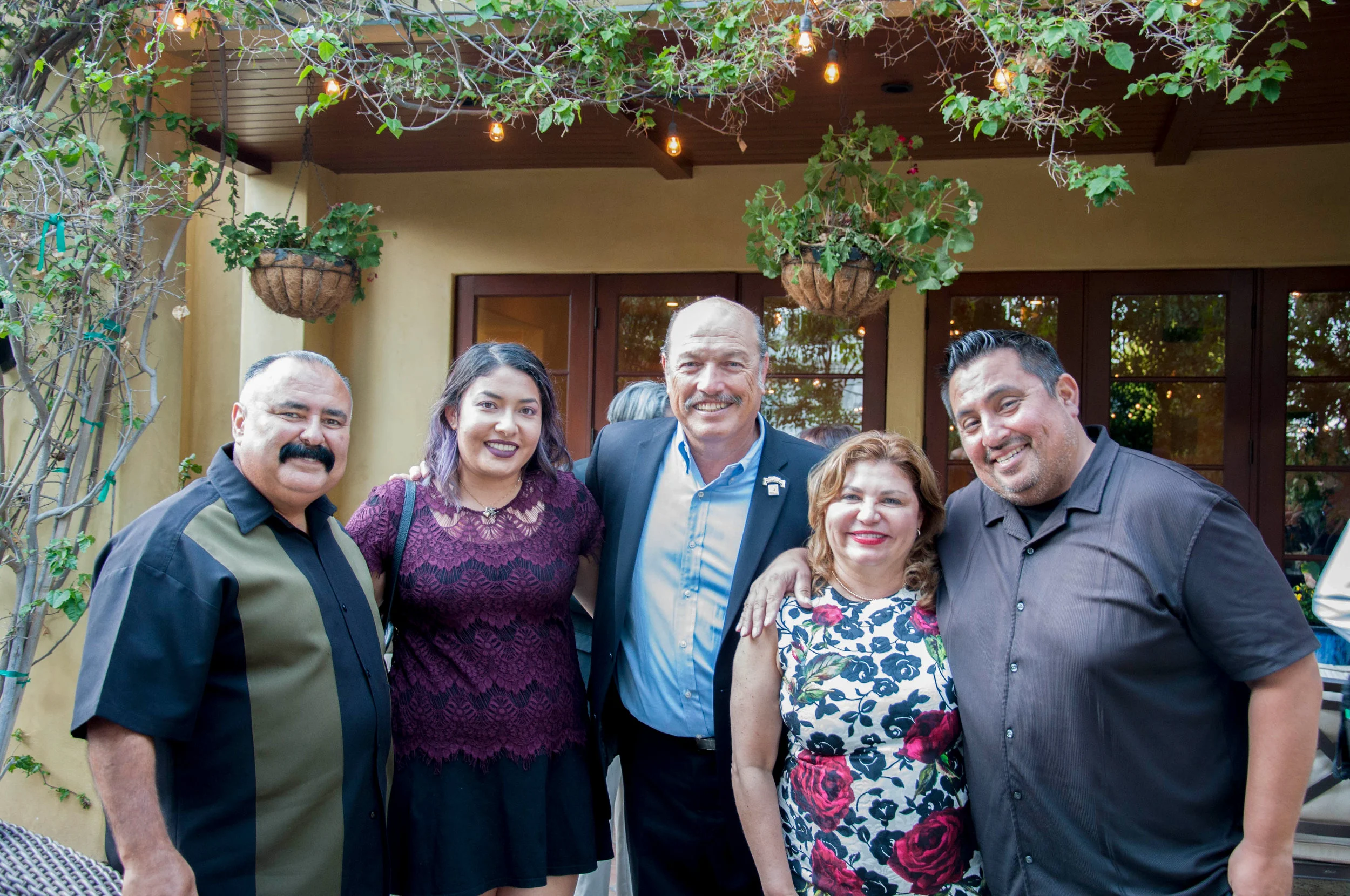 Inglewood city council members Alex Padilla and Eloy Morales Jr. with Tony at one of his fundraisers.