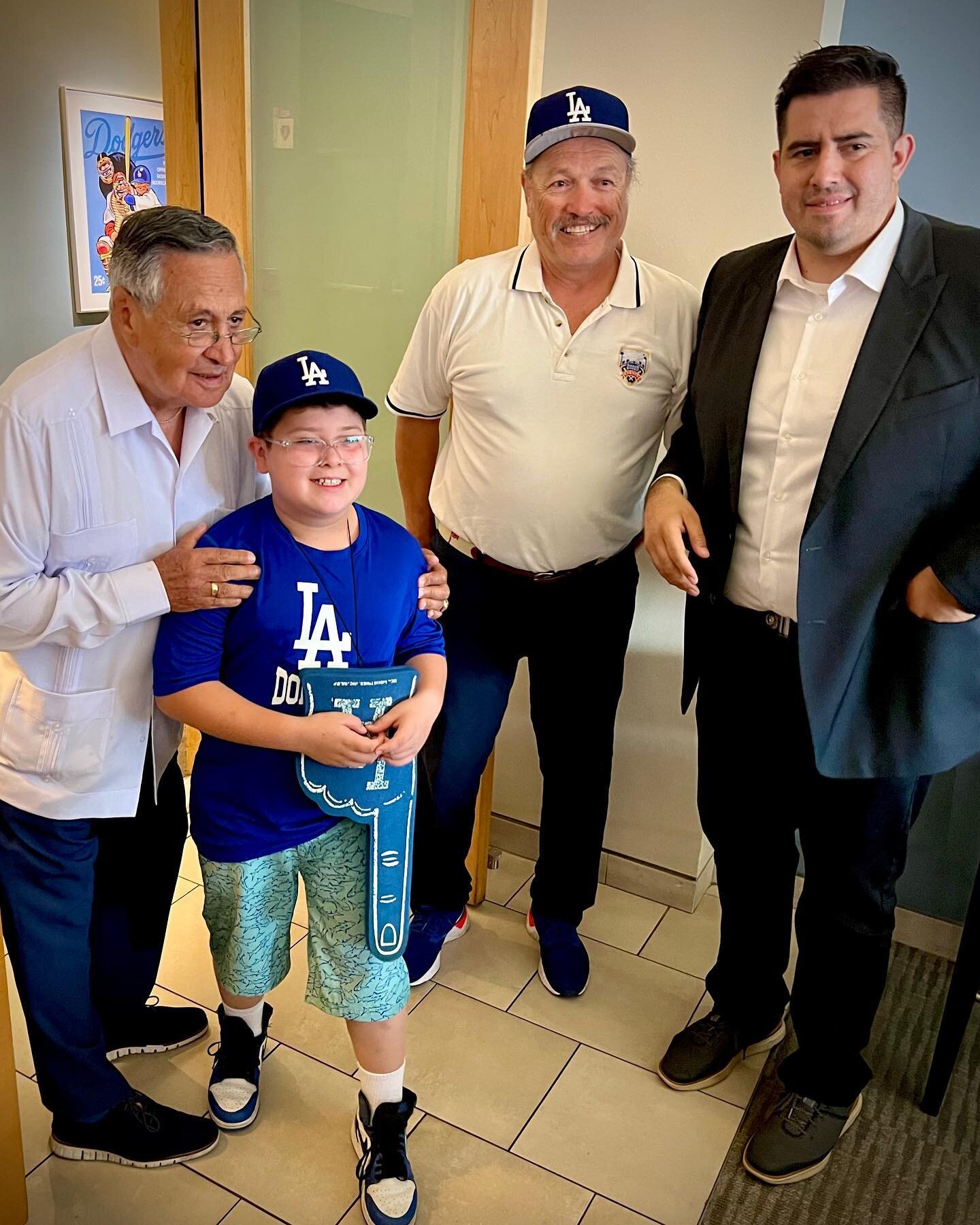 Here with Jaime celebrating his last year with the Dodgers on Sunday honoring the youth who playing little league baseball.