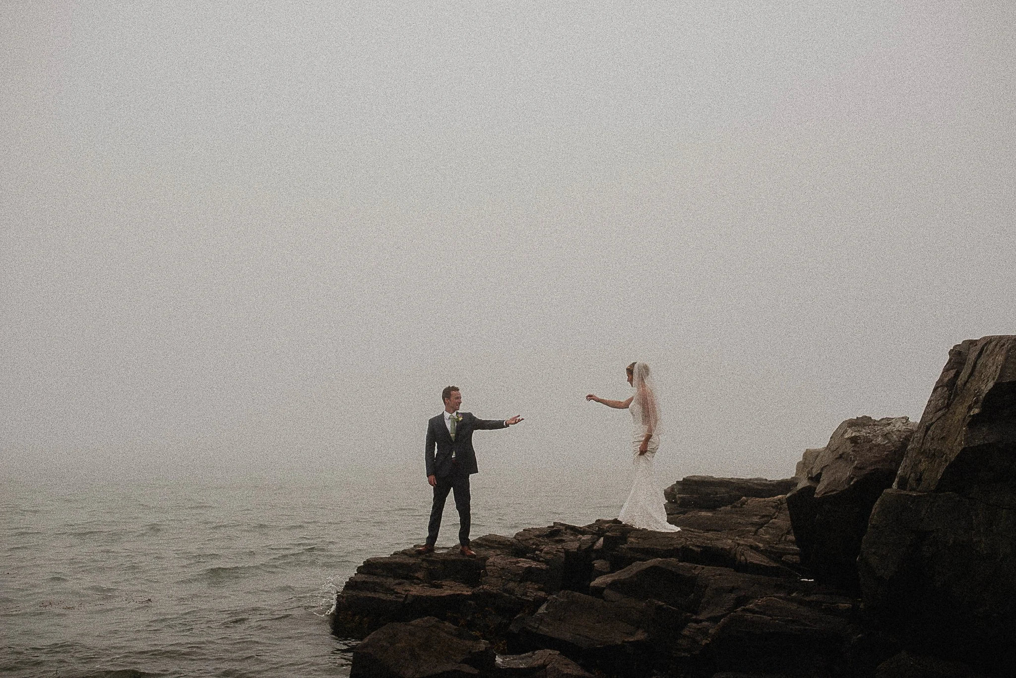 A Foggy Roque Bluffs Maine Oceanside Wedding