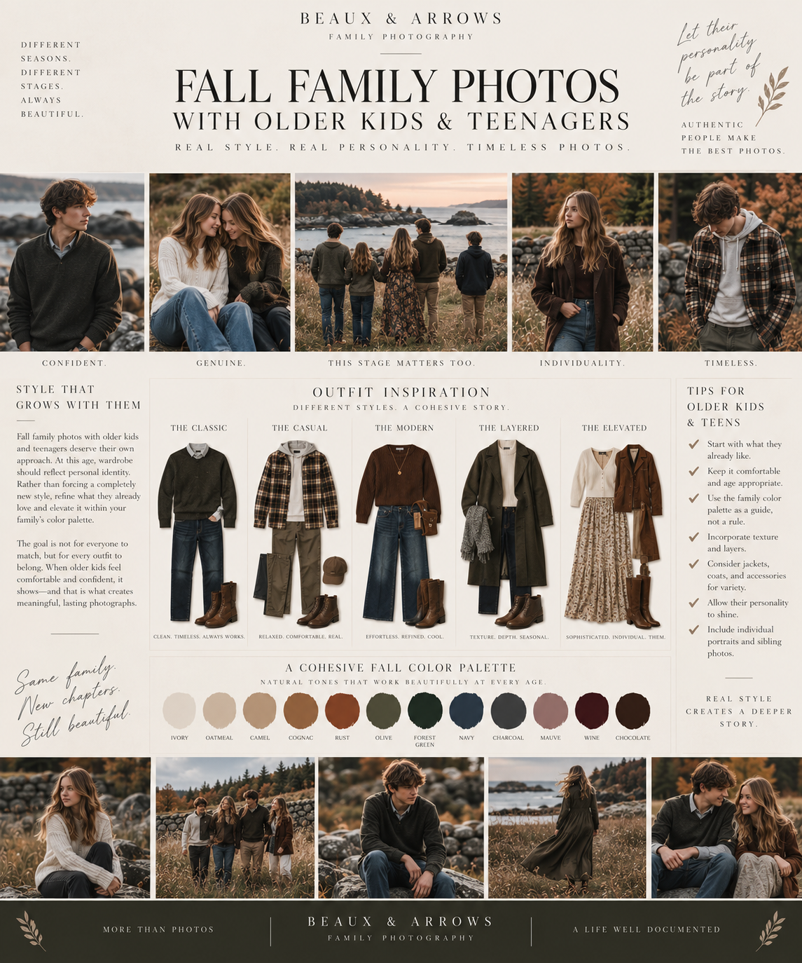 Teenager Fall Family Photo Outfits