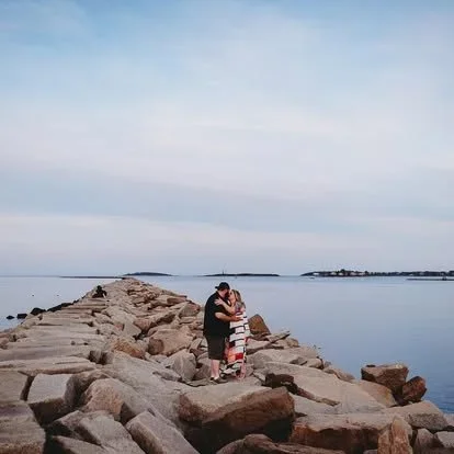 Acadia National Park elopement photographed by a Maine elopement photographer with expertise in coastal weddings, national park permits, and intimate ceremonies
Downeast Maine elopement photography capturing a couple getting married along the rocky c