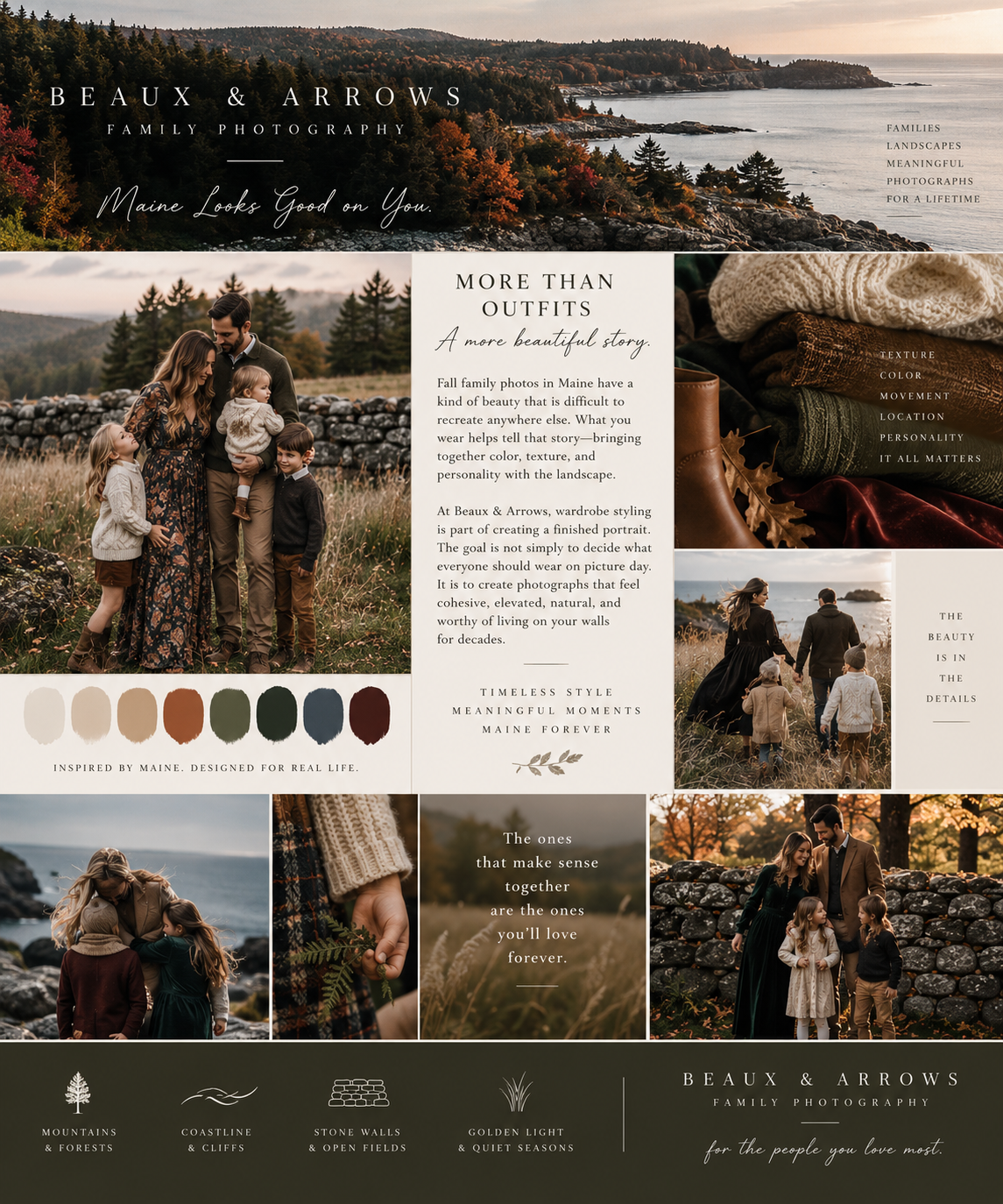 Maine family photography outfits