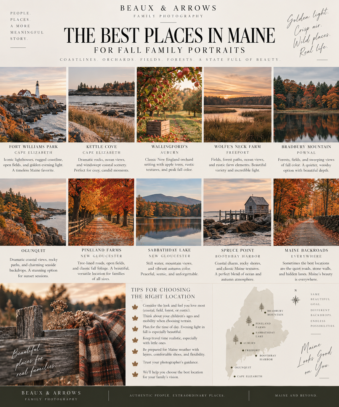 Best places in maine for fall family portraits