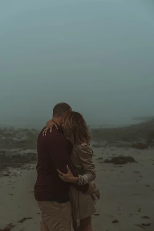 Acadia National Park elopement photographed by a Maine elopement photographer with expertise in coastal weddings, national park permits, and intimate ceremonies
Downeast Maine elopement photography capturing a couple getting married along the rocky c