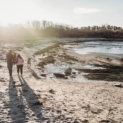 Acadia National Park elopement photographed by a Maine elopement photographer with expertise in coastal weddings, national park permits, and intimate ceremonies
Downeast Maine elopement photography capturing a couple getting married along the rocky c