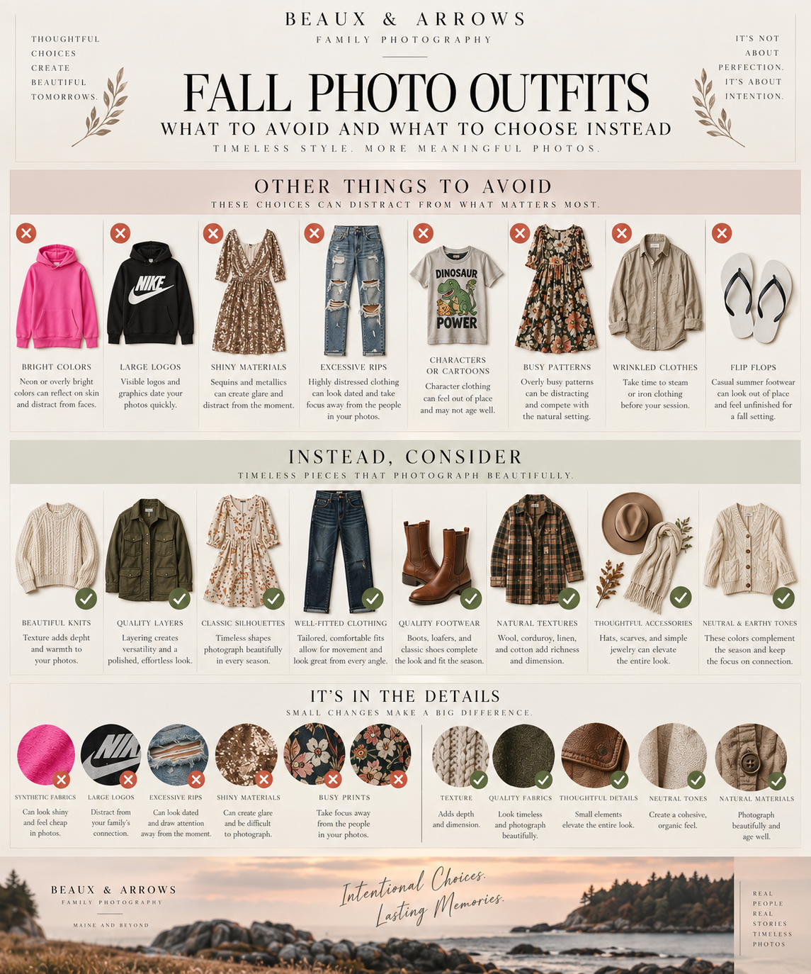What not to wear for fall family photos