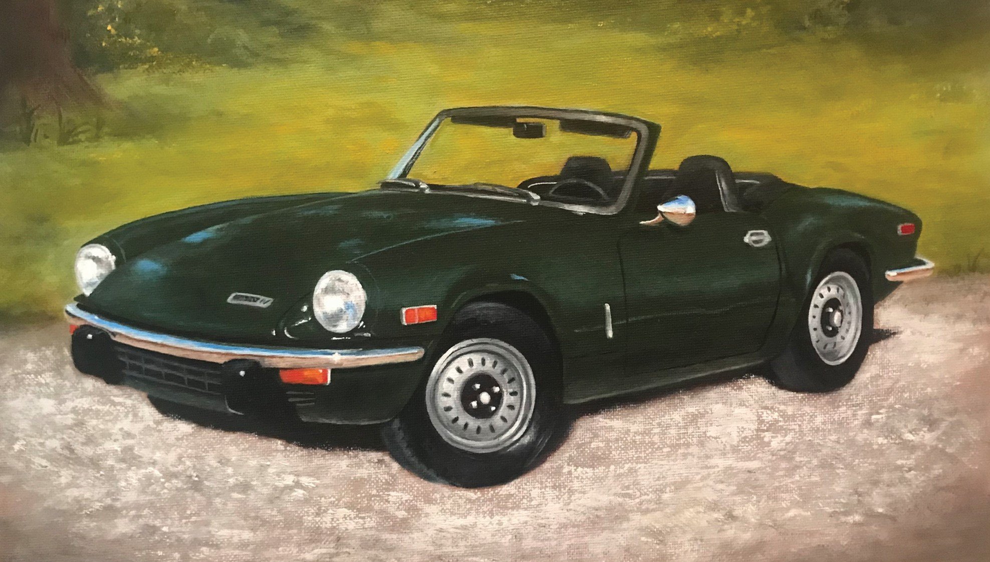 British roadster study - 11x14 oil on canvas board (5 hr study)