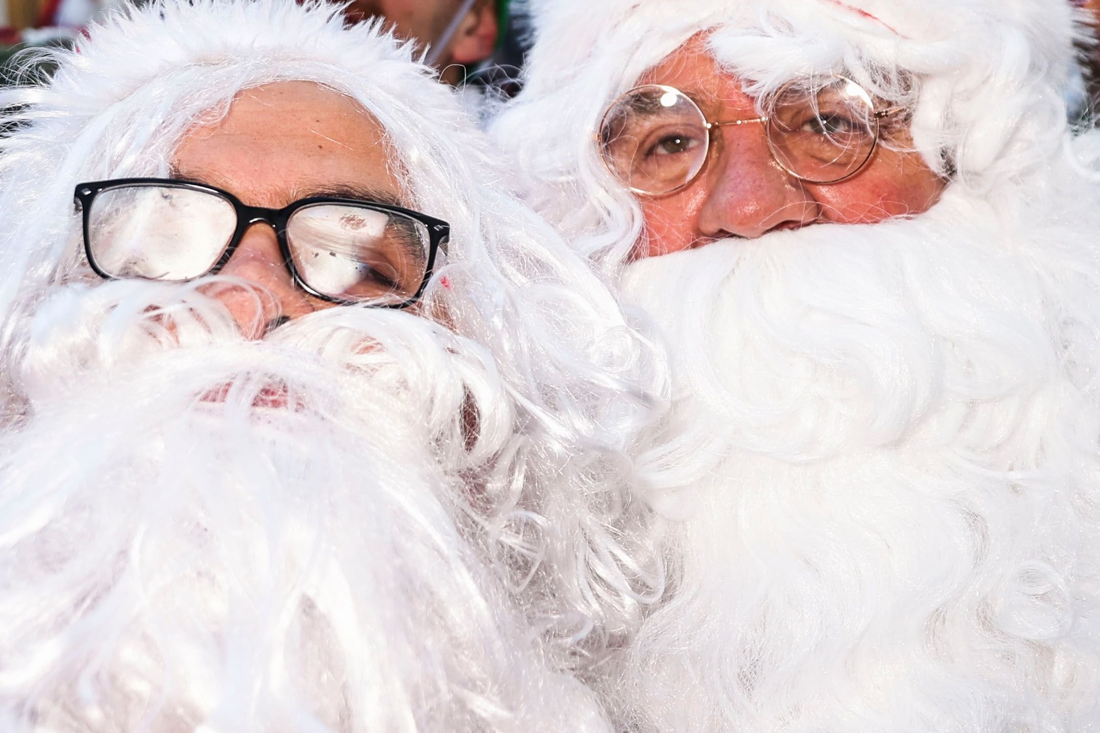 Revellers take part in the annual SantaCon celebration in New York City, U.S., December 14, 2024. REUTERS/Heather Khalifa