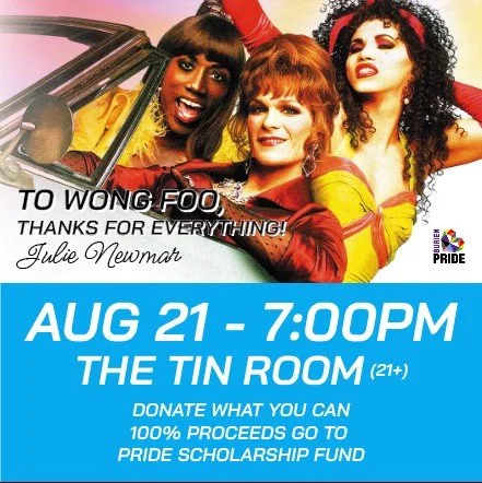 Join Us for LGBTQIA+ Movie Night at the Tin Room!

This month&rsquo;s feature: 🌈 To Wong Foo, Thanks for everything! Julie Newmar
 
Come out for a fun, fabulous night at the Tin Room Bar &amp; Theater in support of our Burien Pride Scholarship Fund!
