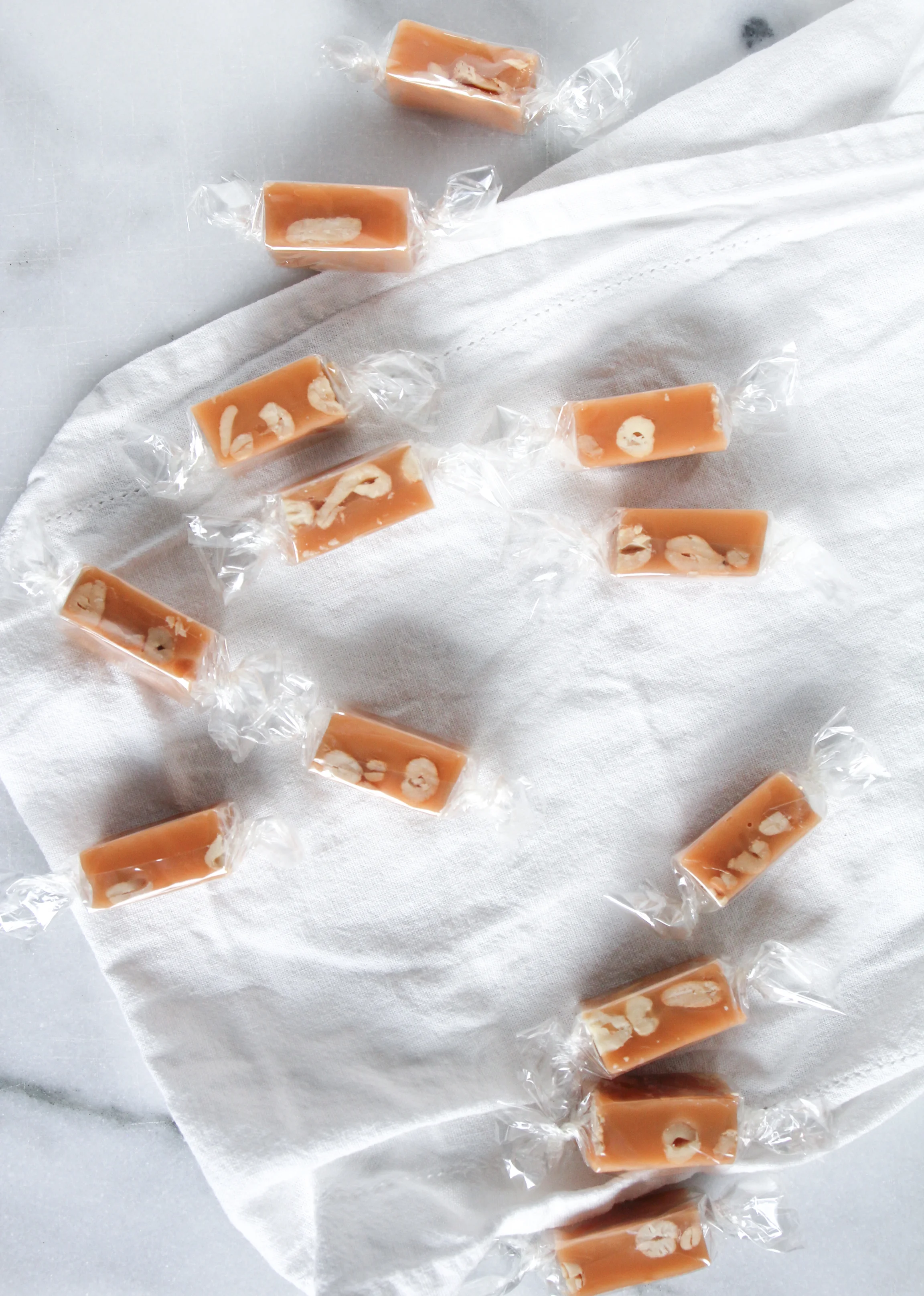 cashew caramel flat lay