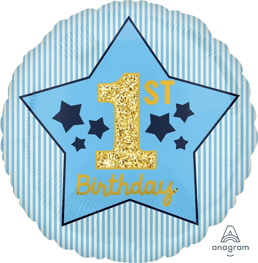 1st Birthday Blue Star