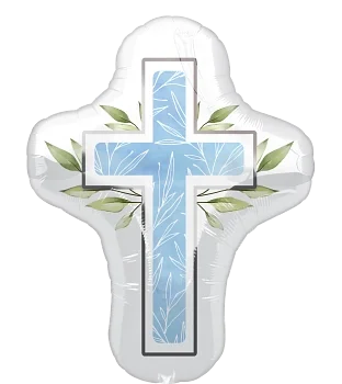 Large Cross Balloon Blue