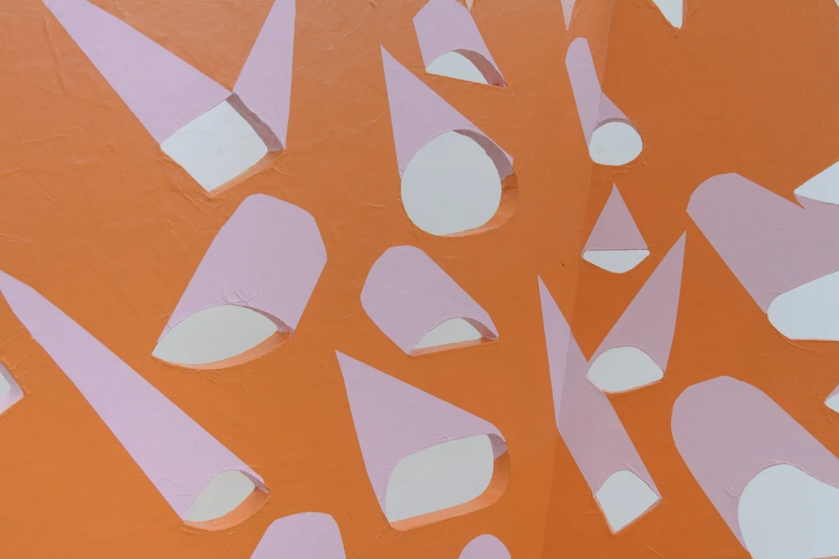 Large Cutout, Pink and Orange (Detail)
