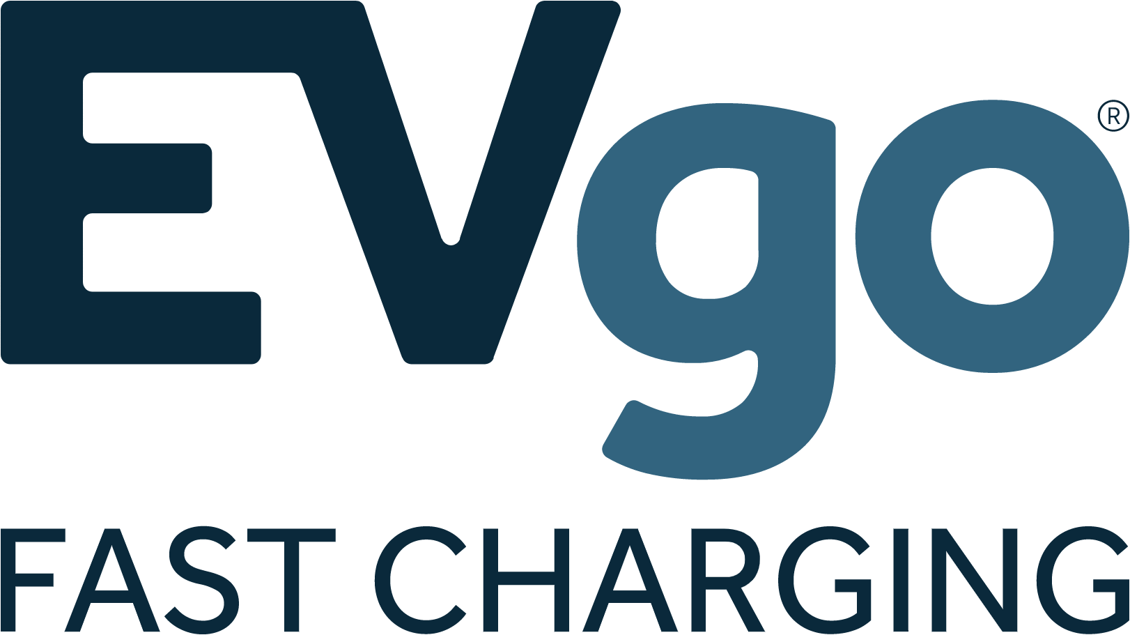 EVgo logo with the words Fast Charging underneath