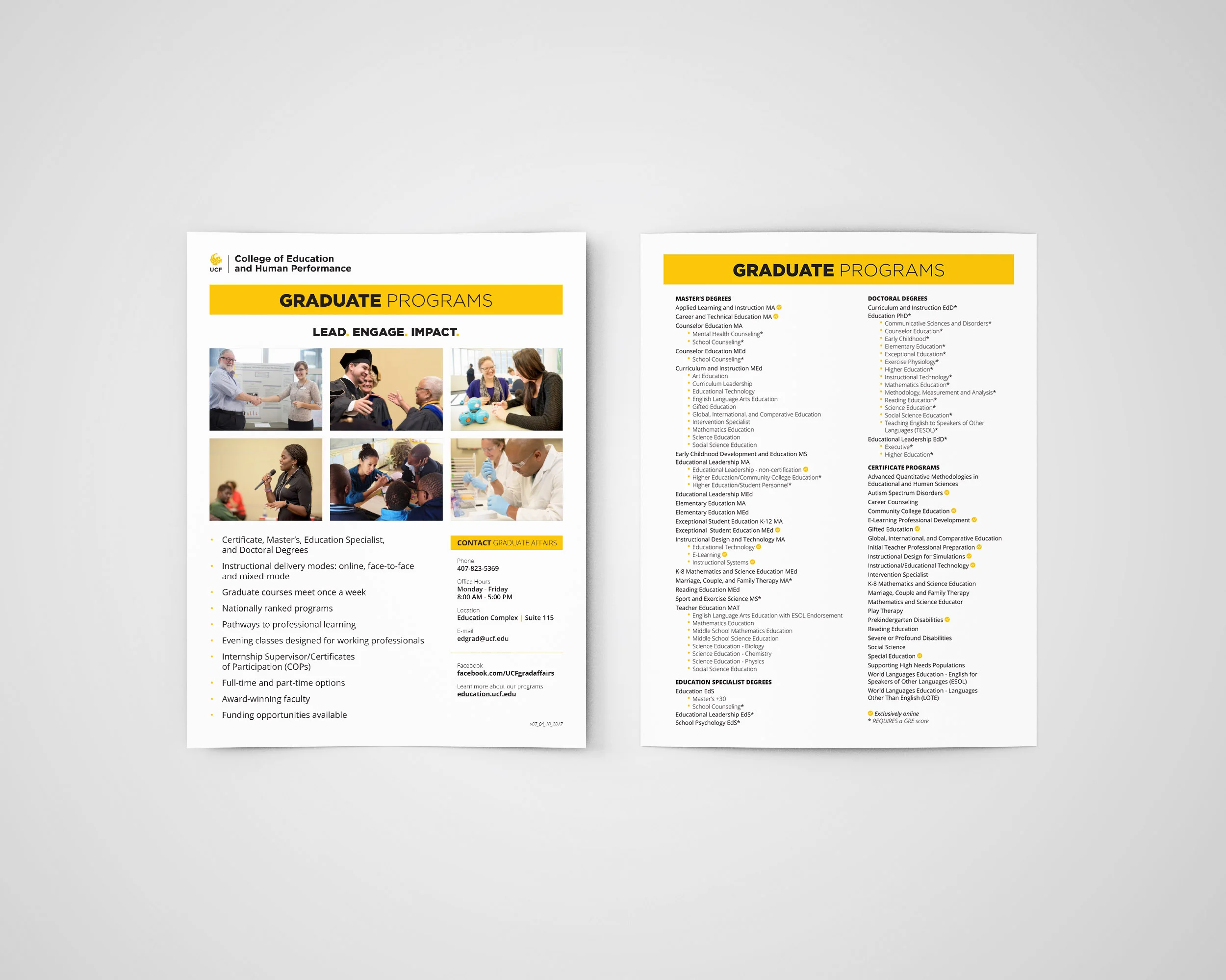 UCF College of Education | Graduate Program Handout