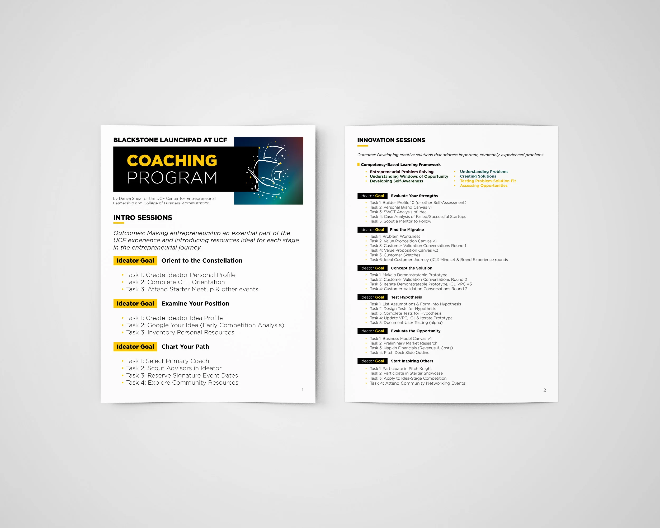 UCF Center for Entrepreneurial Leadership | Coaching Program Outline