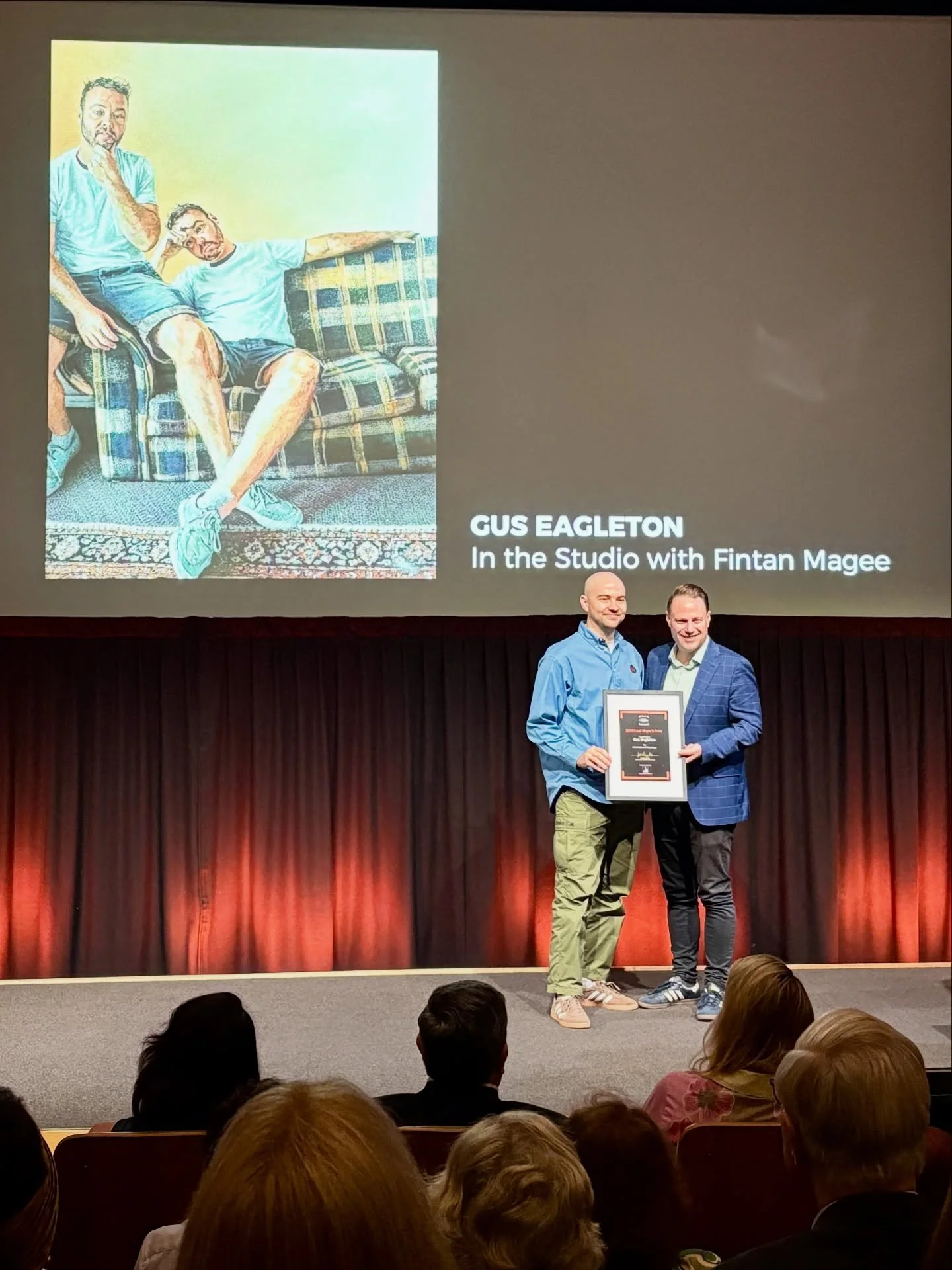 Wow, guys, just wow! I feel very blessed and honoured to be selected as the winner of the @Brisbaneportraitprize for my piece &lsquo;In the studio with&nbsp;@fintan_magee&rsquo;. Being an artist can sometimes feel like you are pushing a large rock up