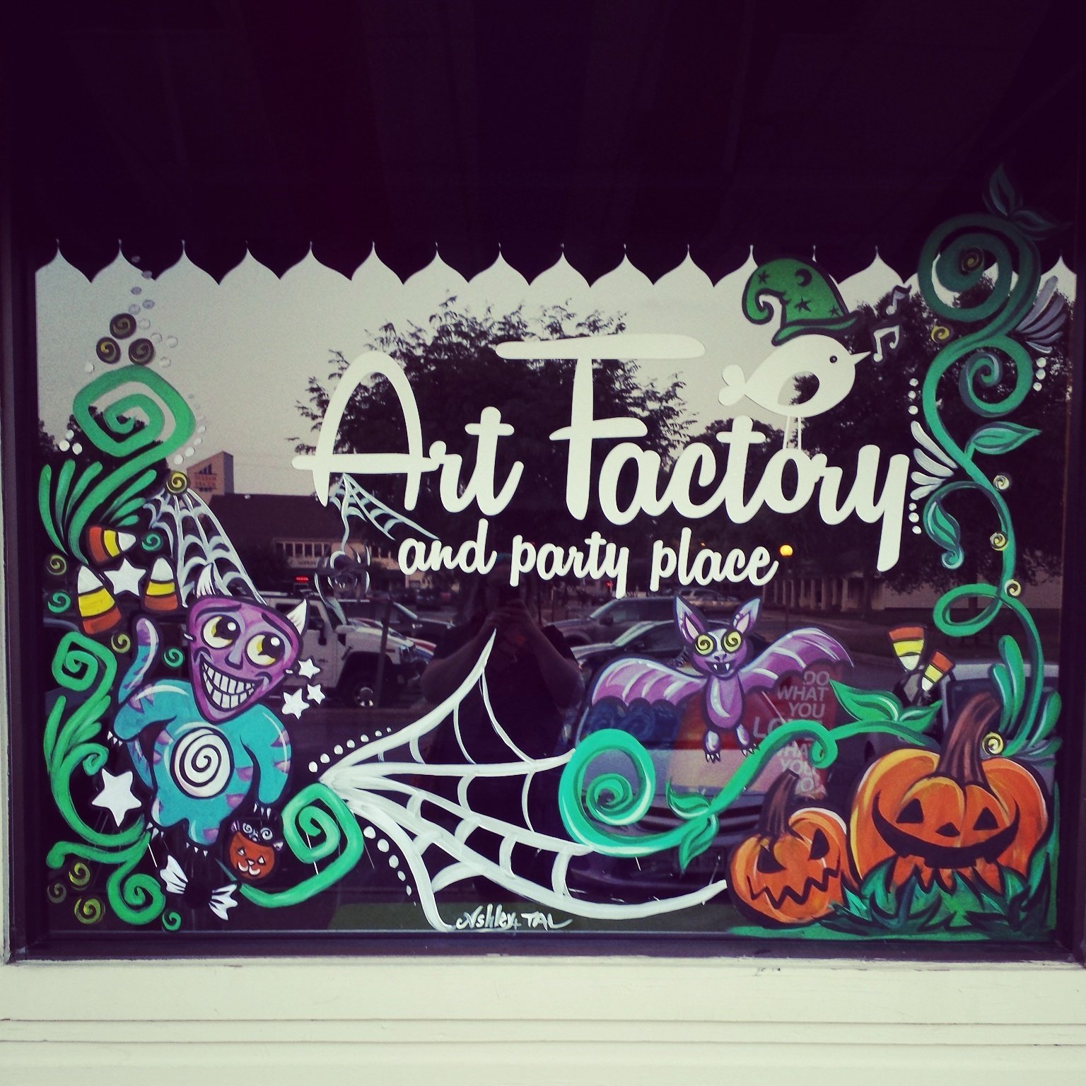 halloween art factory window painting by ashley pickin rva richmond virginia norfolk virginia beach.jpg