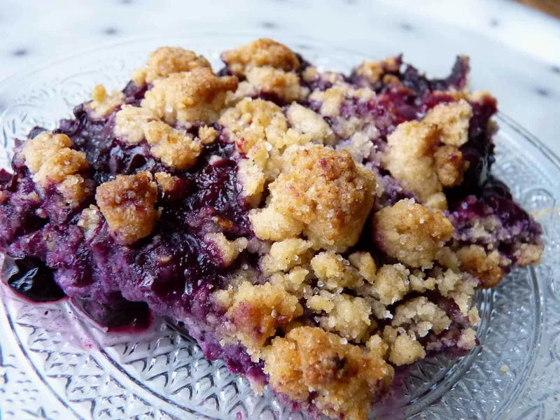 Crumble aux myrtilles