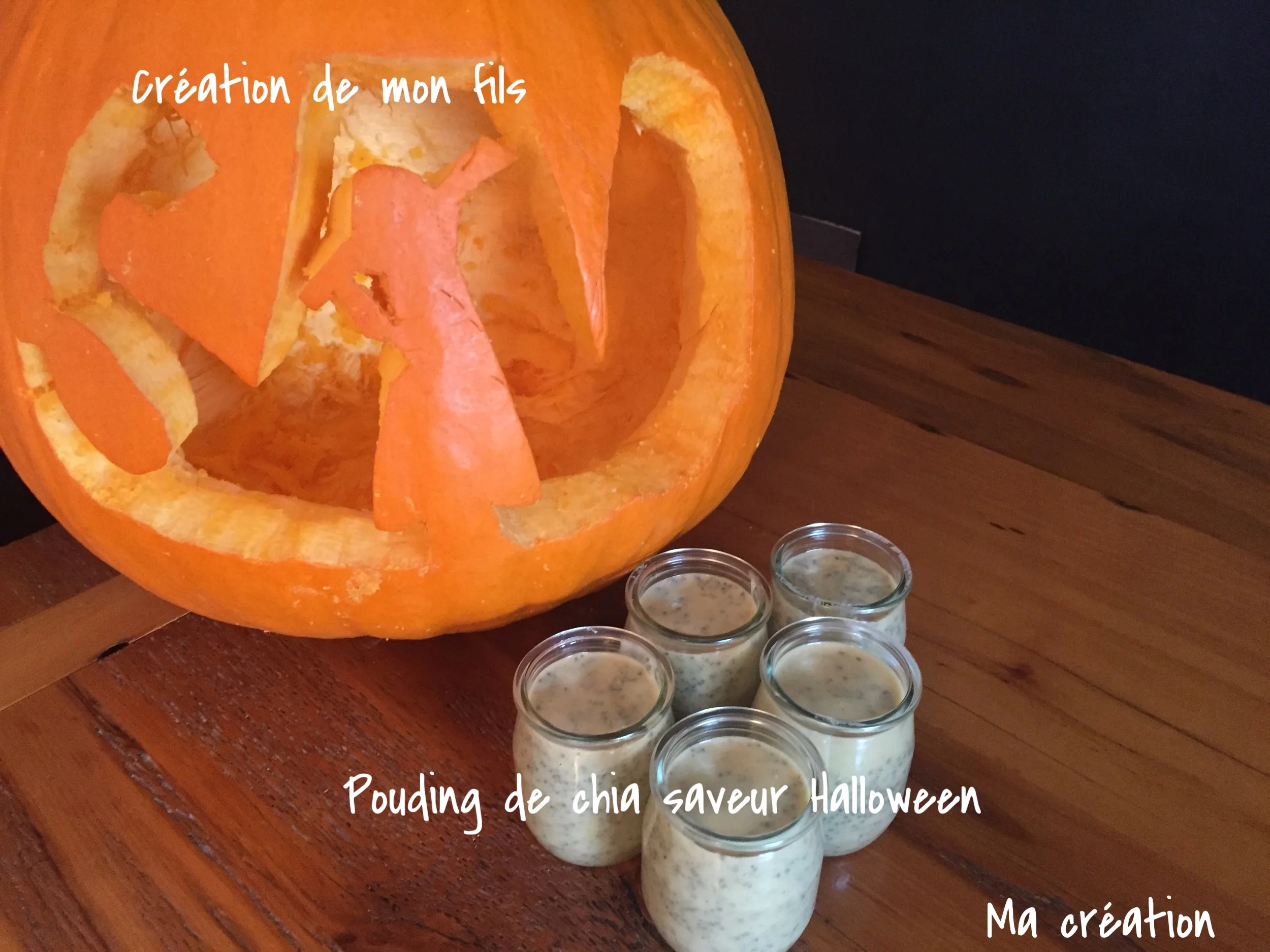 Recette Pouding de chia saveur Halloween!