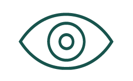 Illustration d'un œil stylisé avec une pupille au centre