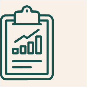 Graphique de croissance sur un tableau. 
