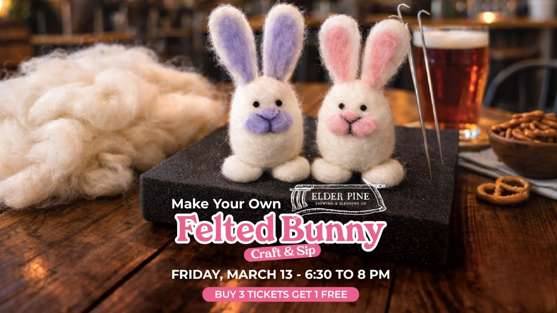 Make Your Own Felted Bunny W/ Acorn Craft Studio