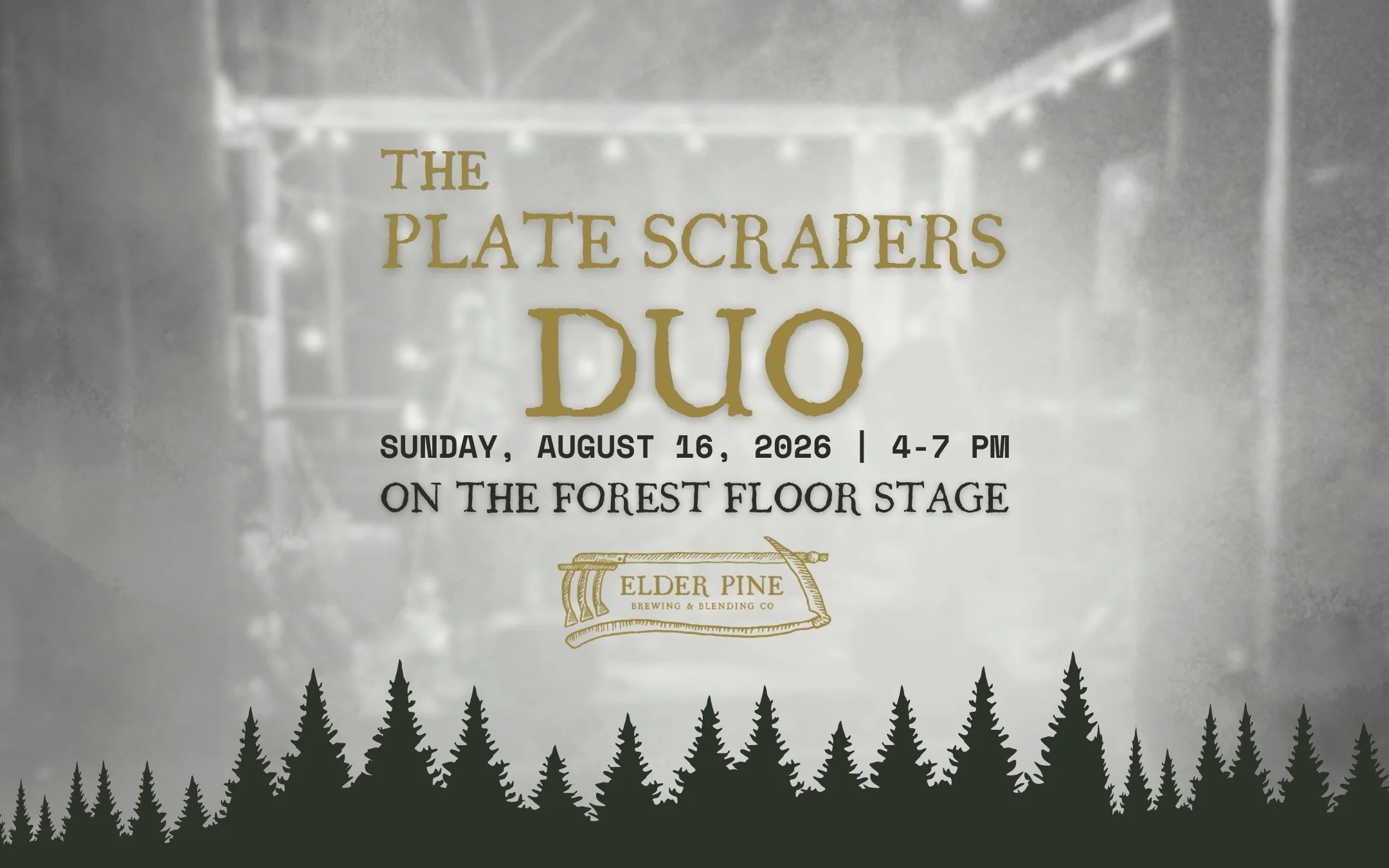 CANCELLED | * SUNDAY * LIVE ON THE FOREST FLOOR STAGE | PLATE SCRAPERS DUO