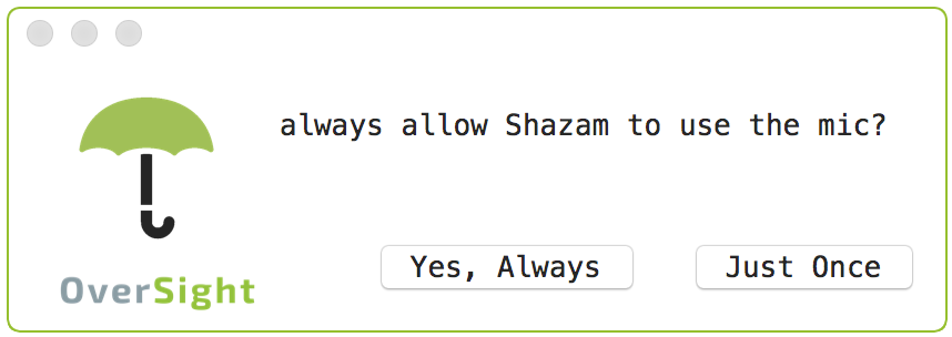 © Objective-See —— example of whitelisting an application with Oversight