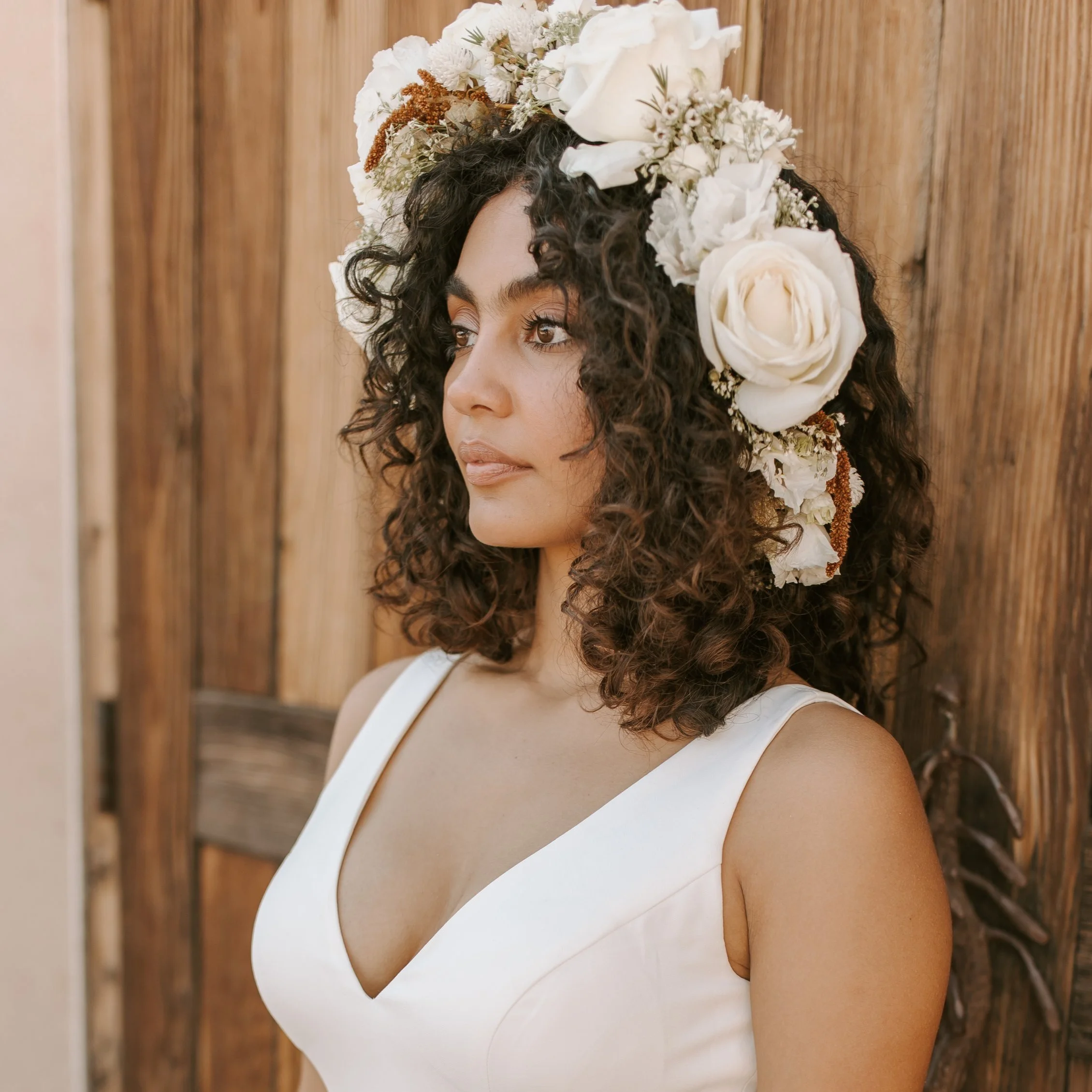 Full fresh flower crown with large blooms — phoenix flower crowns