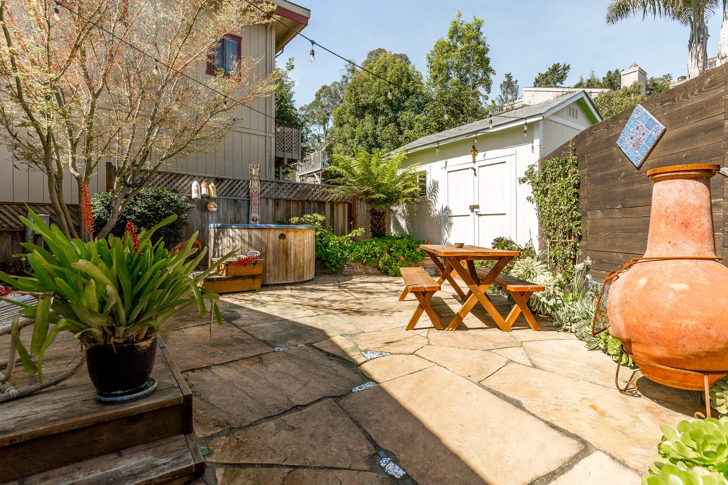 Private Backyard with Patio in Santa Cruz, California