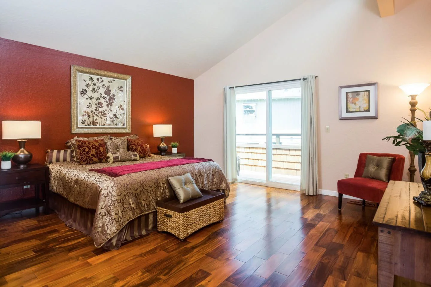Master Bedroom with Vaulted Ceilings