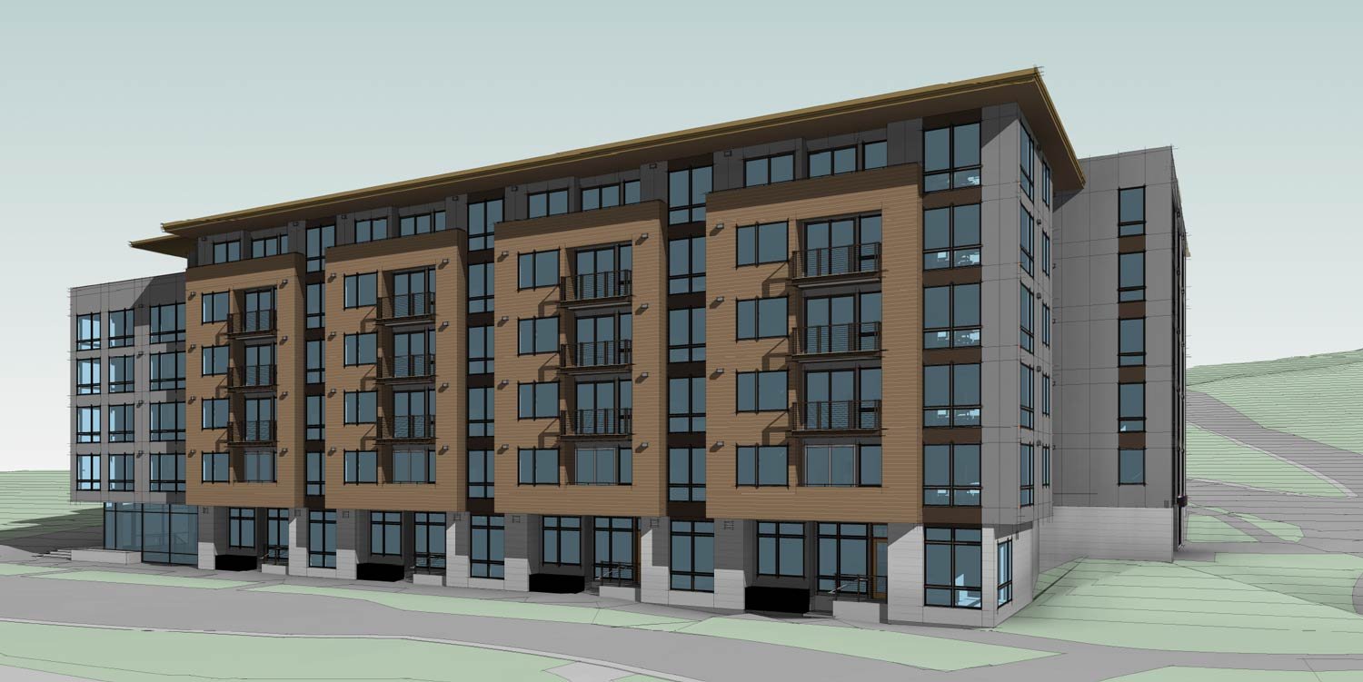 Rendering of Planned Building - West Facing