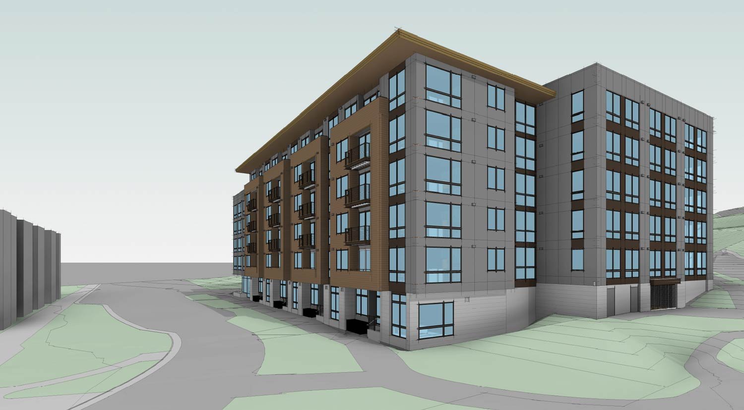 Rendering of Planned Building - South Facing