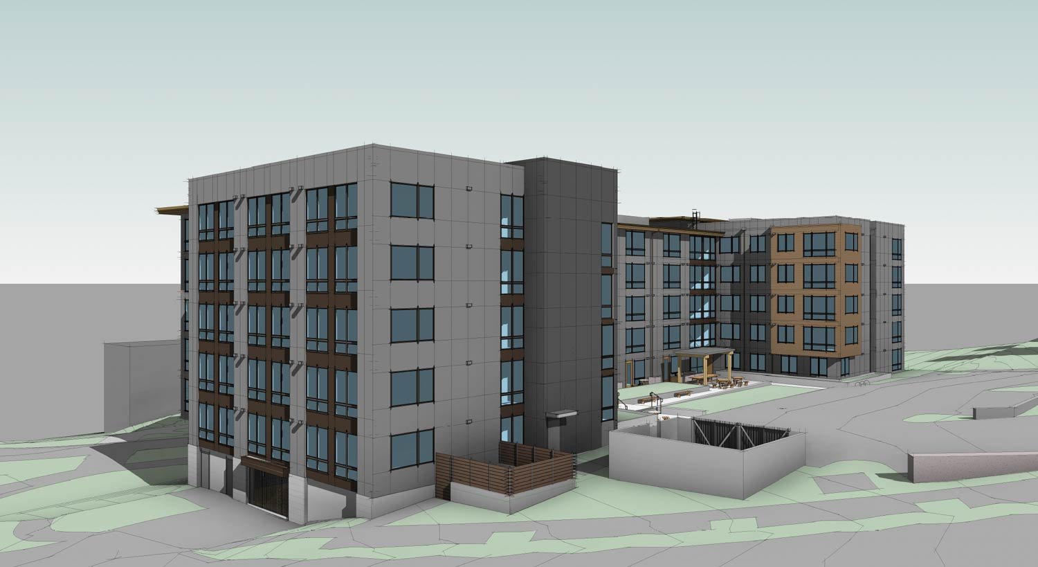 Rendering of Planned Building - East Facing