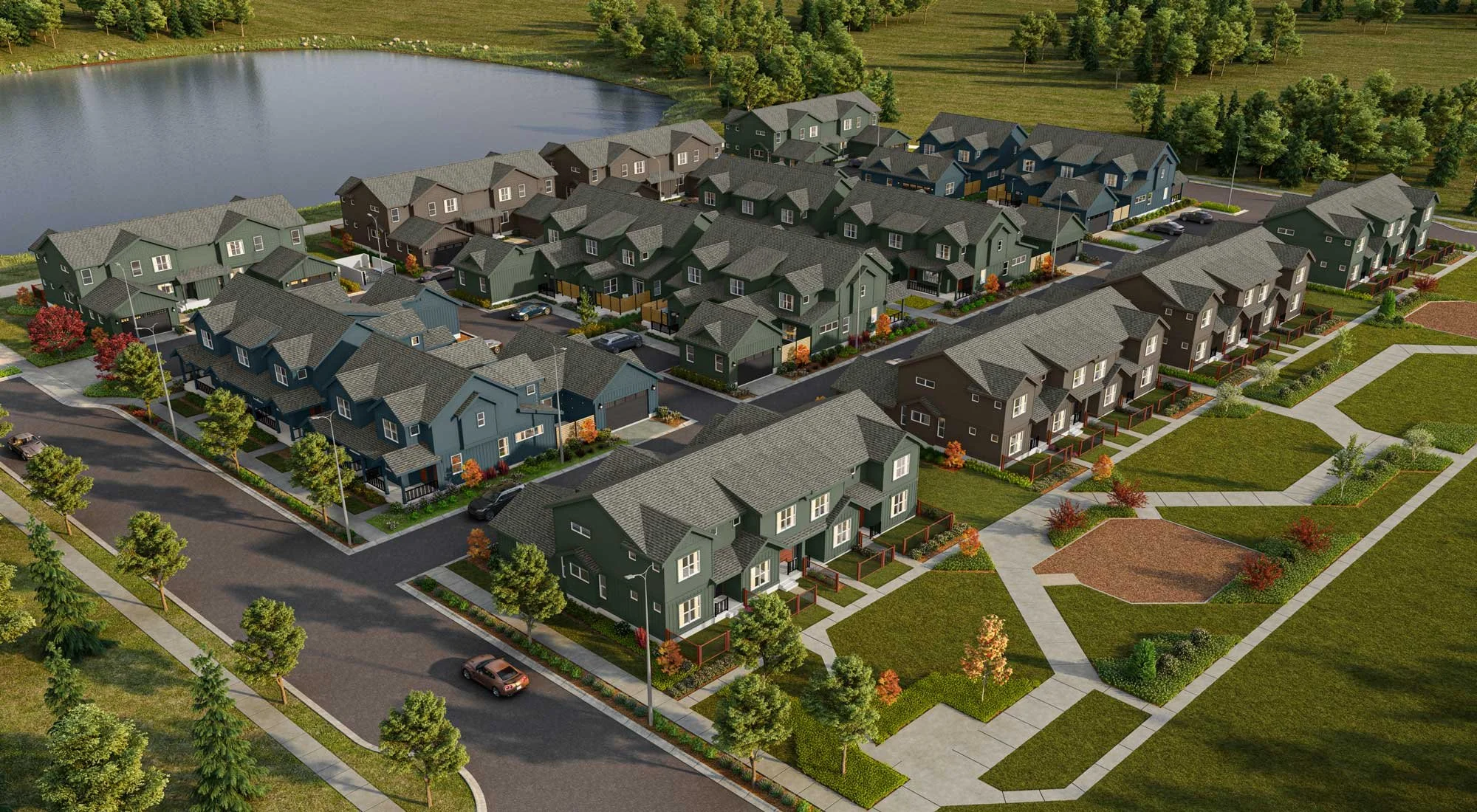 Trailside | Birdseye View Rendering